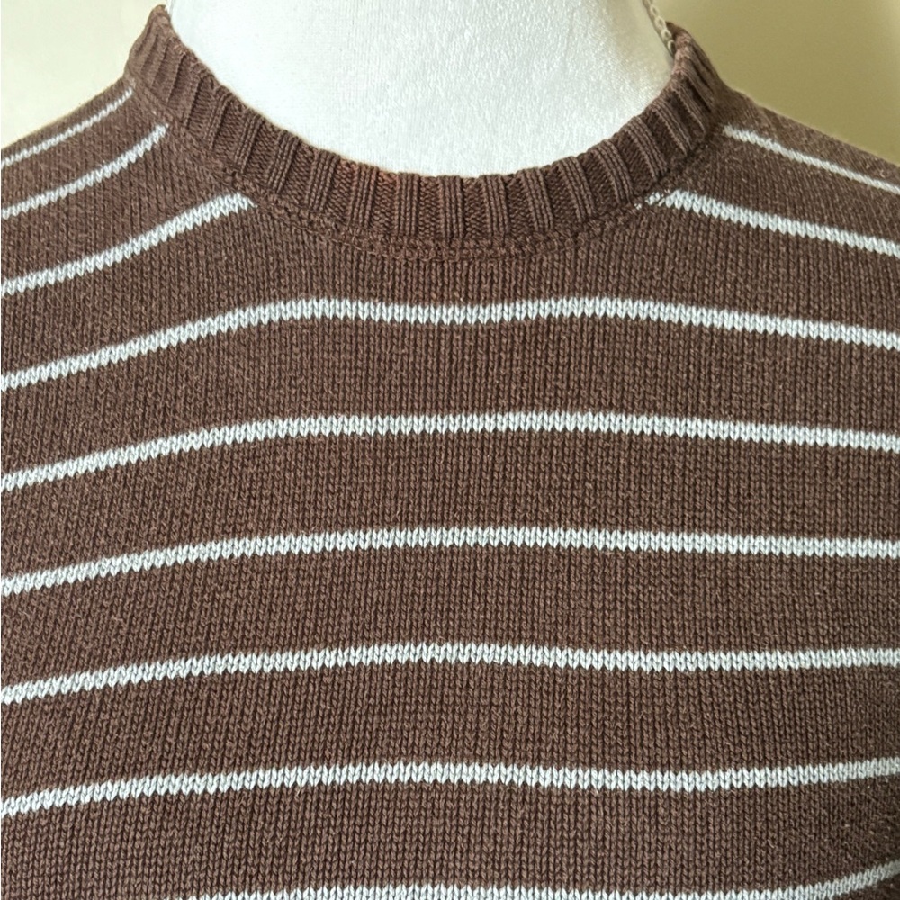 Aeropostale Brown Striped Crewneck Sweater Size Small - Picture 6 of 8
